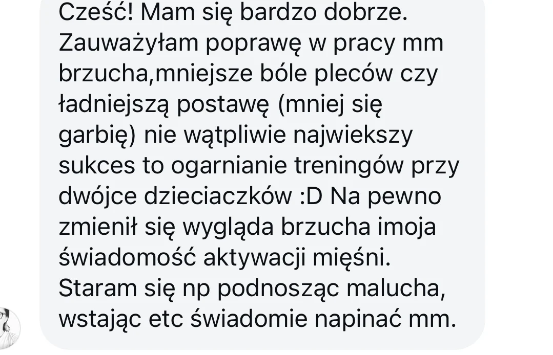 Wiadomość od uczestniczki programu