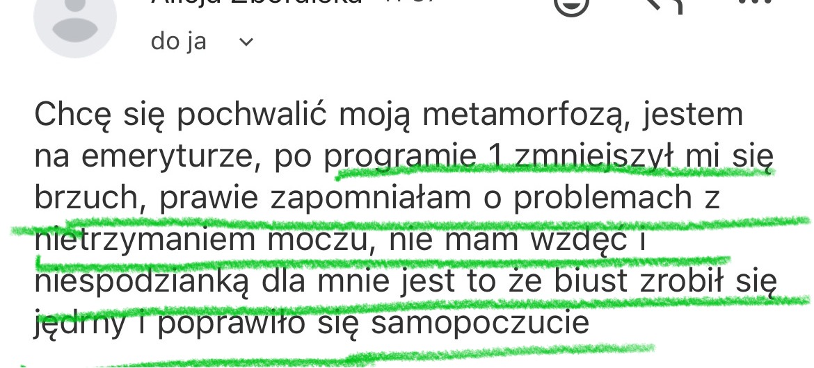 Wiadomość od uczestniczki programu