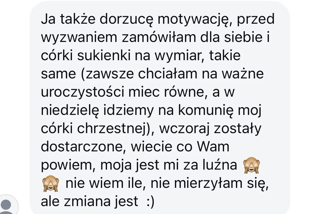 Wiadomość od uczestniczki programu