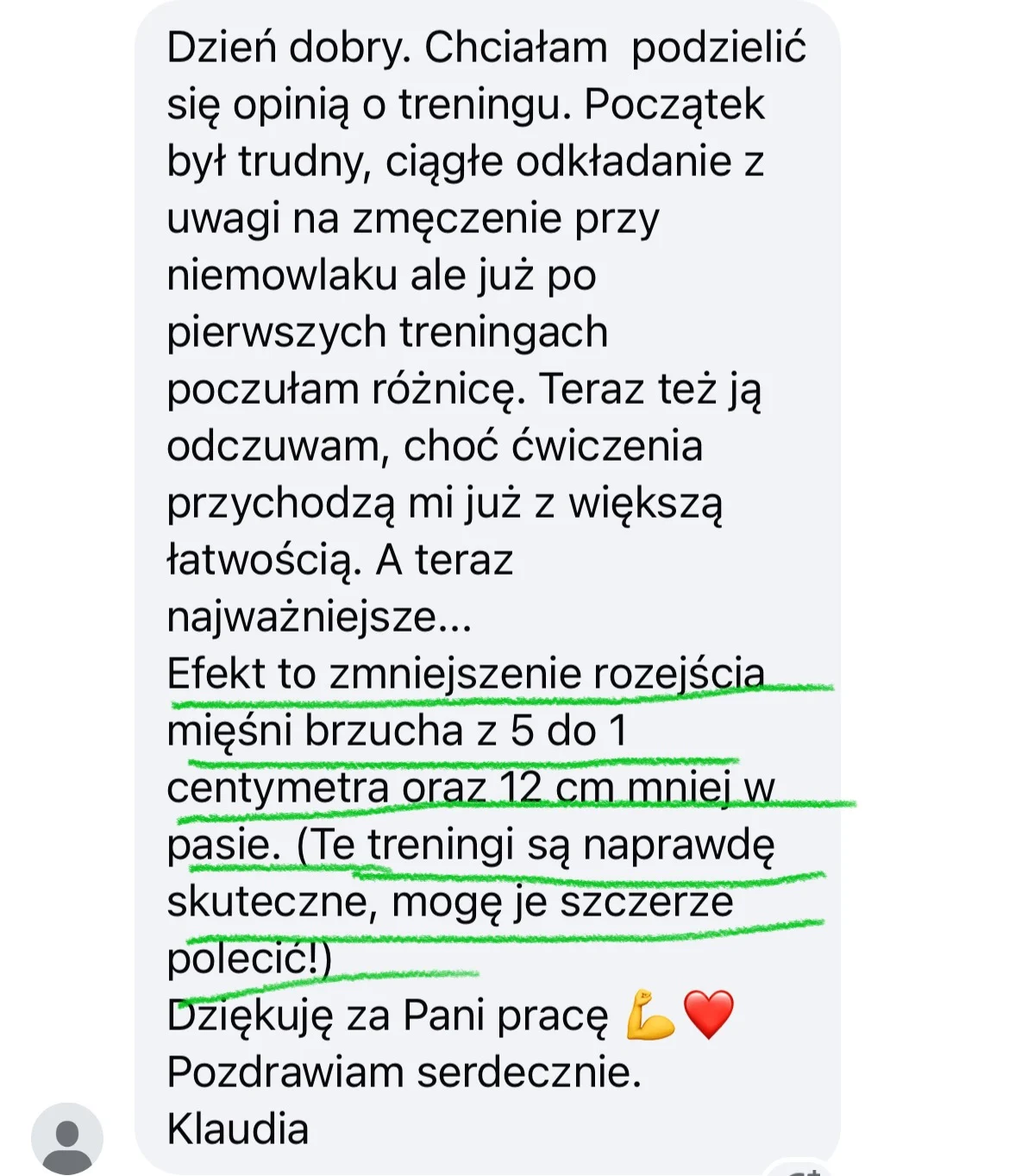 Wiadomość od uczestniczki programu